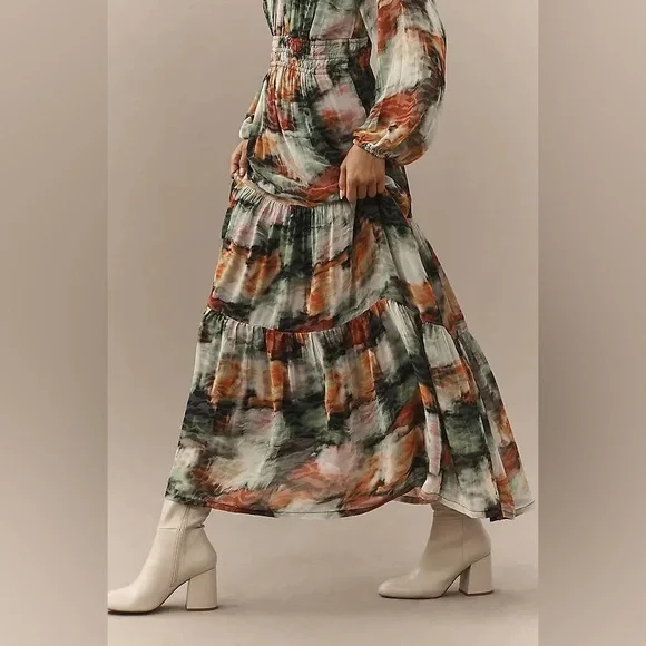 ANTHROPOLOGIE SOMERSET COLLECTION
Long-Sleeve Mock-Neck Chiffon Maxi Dress M - Picture 4 of 4